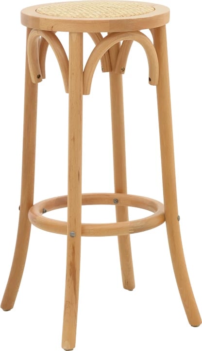 Karrige për bar Serzo dru ahu dhe ratan ngjyrë natyrale Φ36x71cm