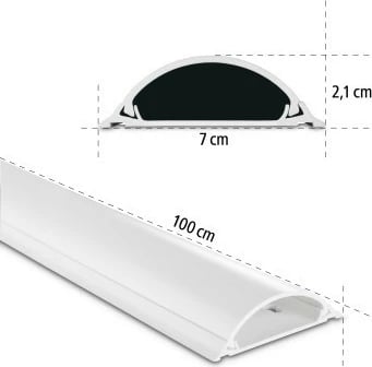 Mbështjellës kabllosh Hama 220984, vetë-ngjitës, i bardhë