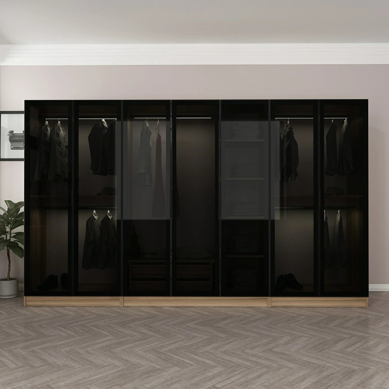 Dollap garderobe Skye Decor, ngjyrë fume, 7652