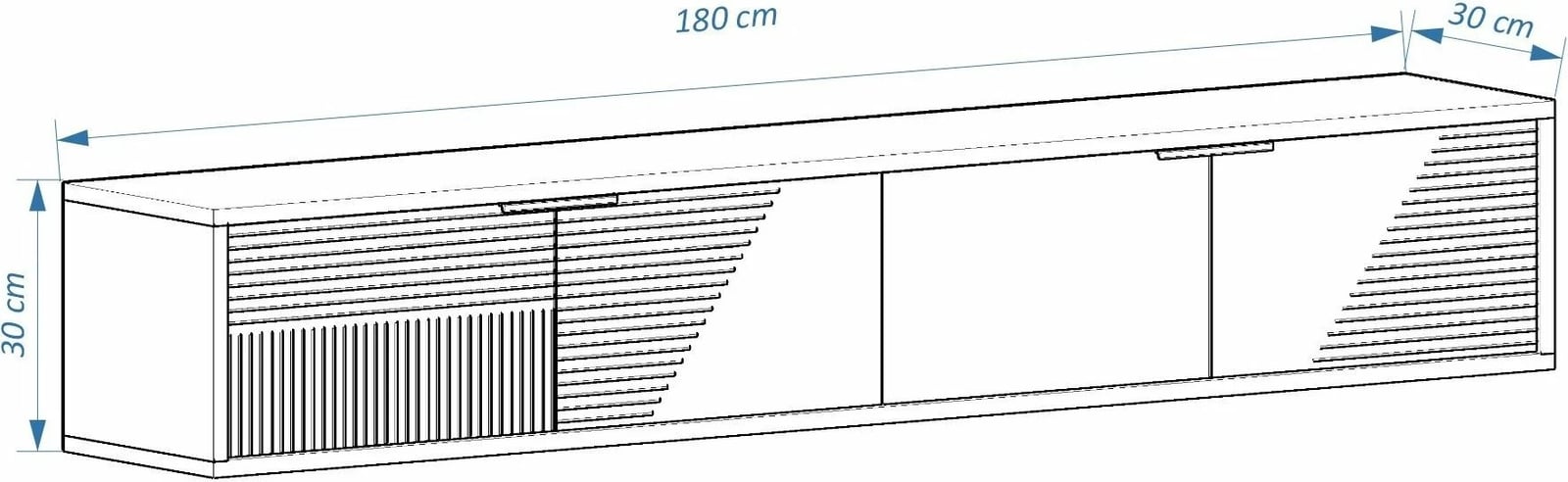 Komodë TV Skye Decor, Parla, e bardhë
