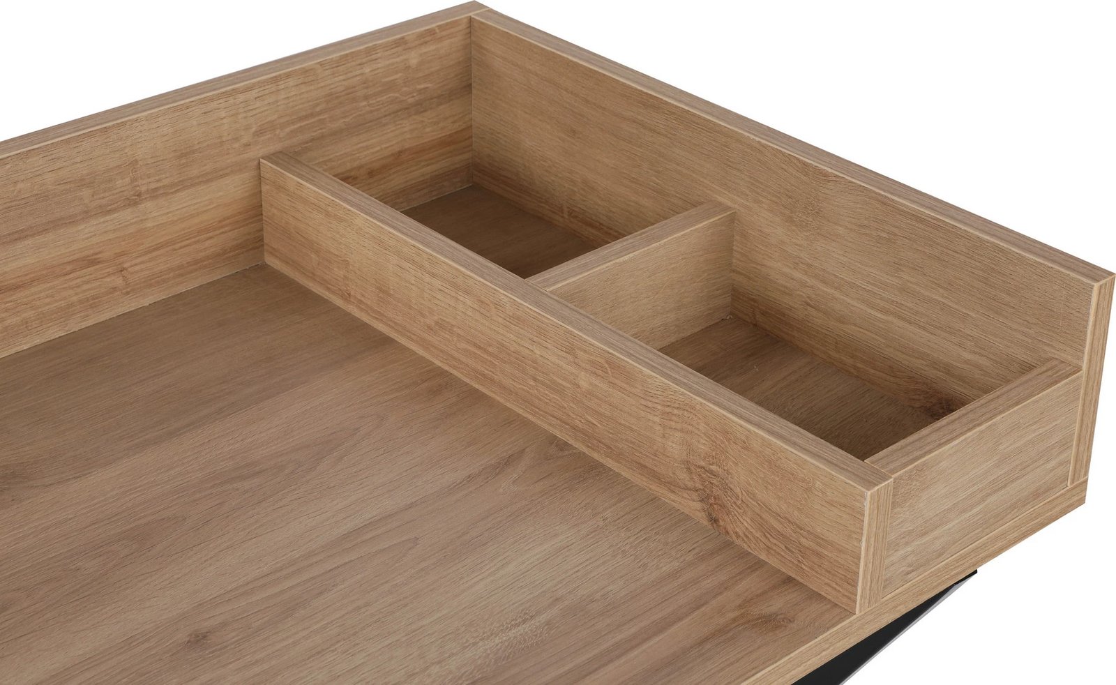 Tavolinë grimi moderne, ngjyrë arre dhe e zezë, Skye Decor, Sofya