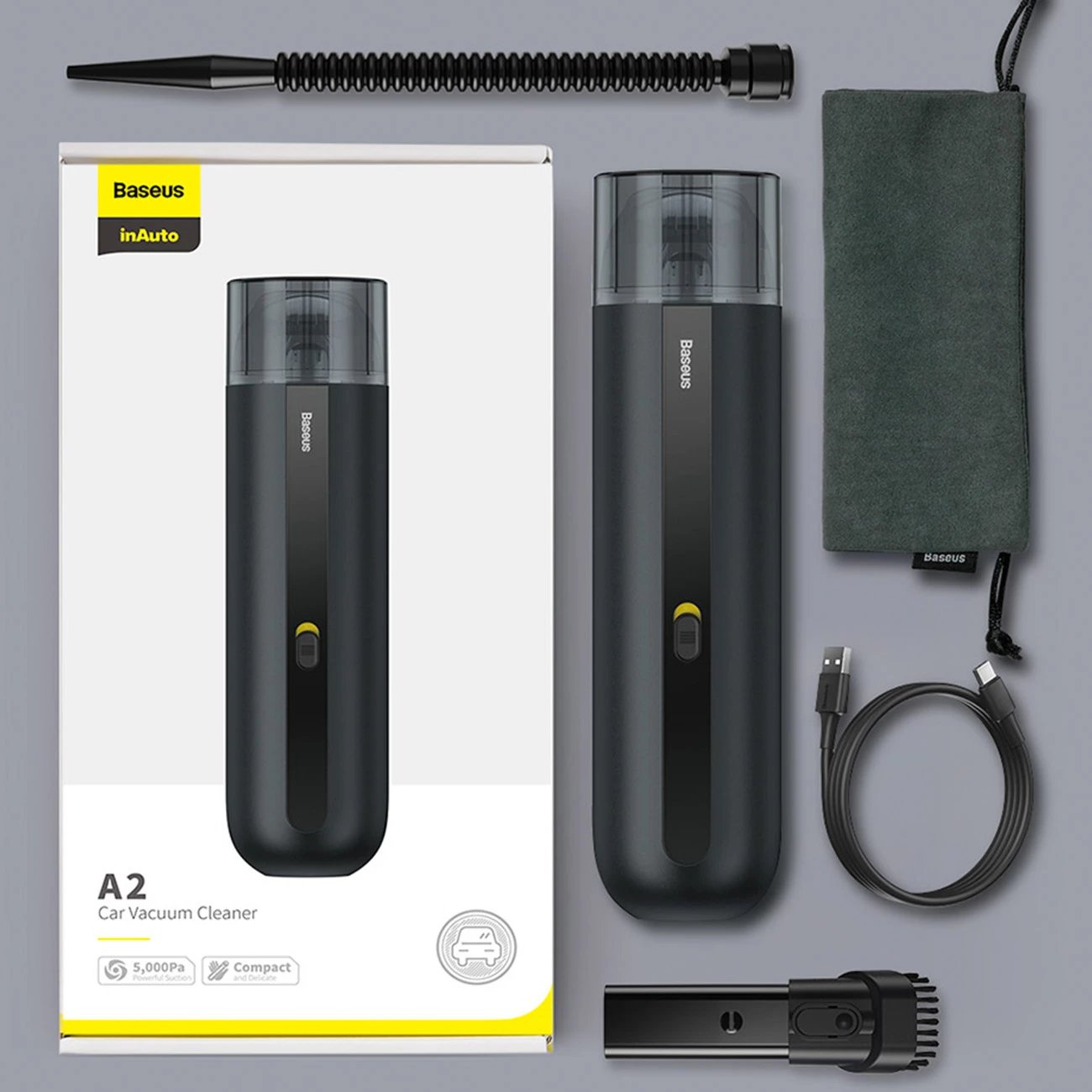 Fshesë elektrike për makinë Baseus A2Pro, 6000Pa, 80W, e bardhë