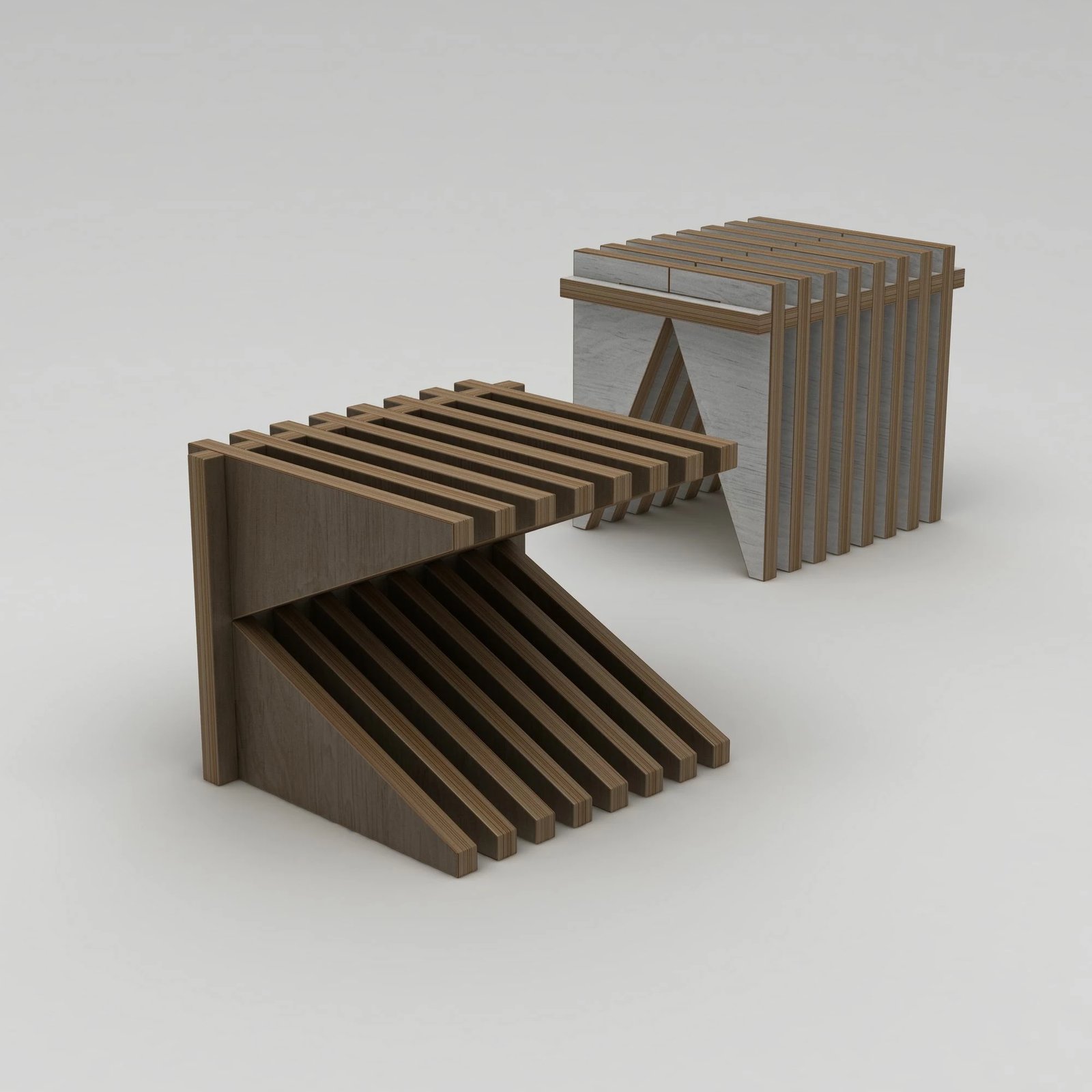 Stool Skye Decor, dru natyral, 51x40x40cm