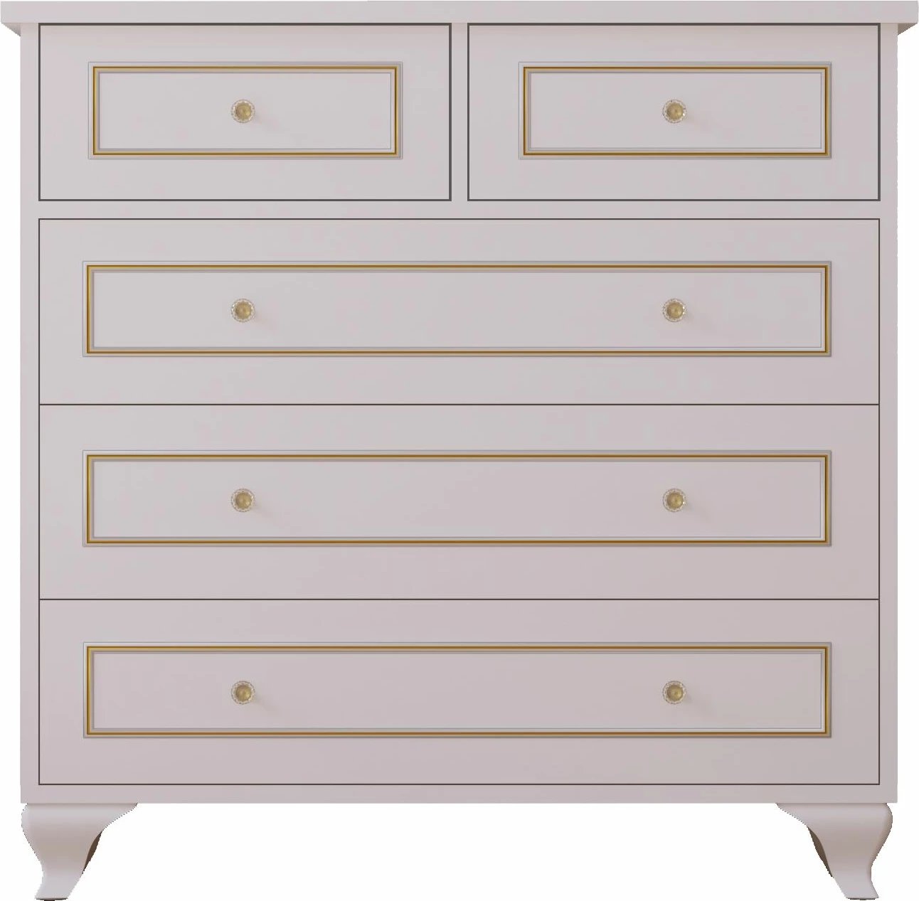 Komodë Skye Decor, ngjyrë e bardhë mat, Rb-091