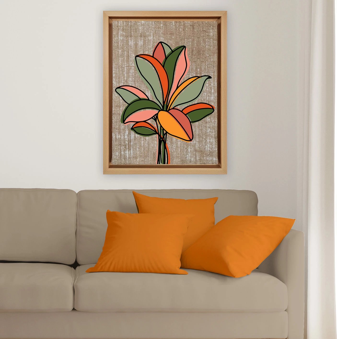 Pikturë dekorative në kanavacë, shumëngjyrëshe, Wallity, LNJ2219387182463 - 6696, 66x96cm