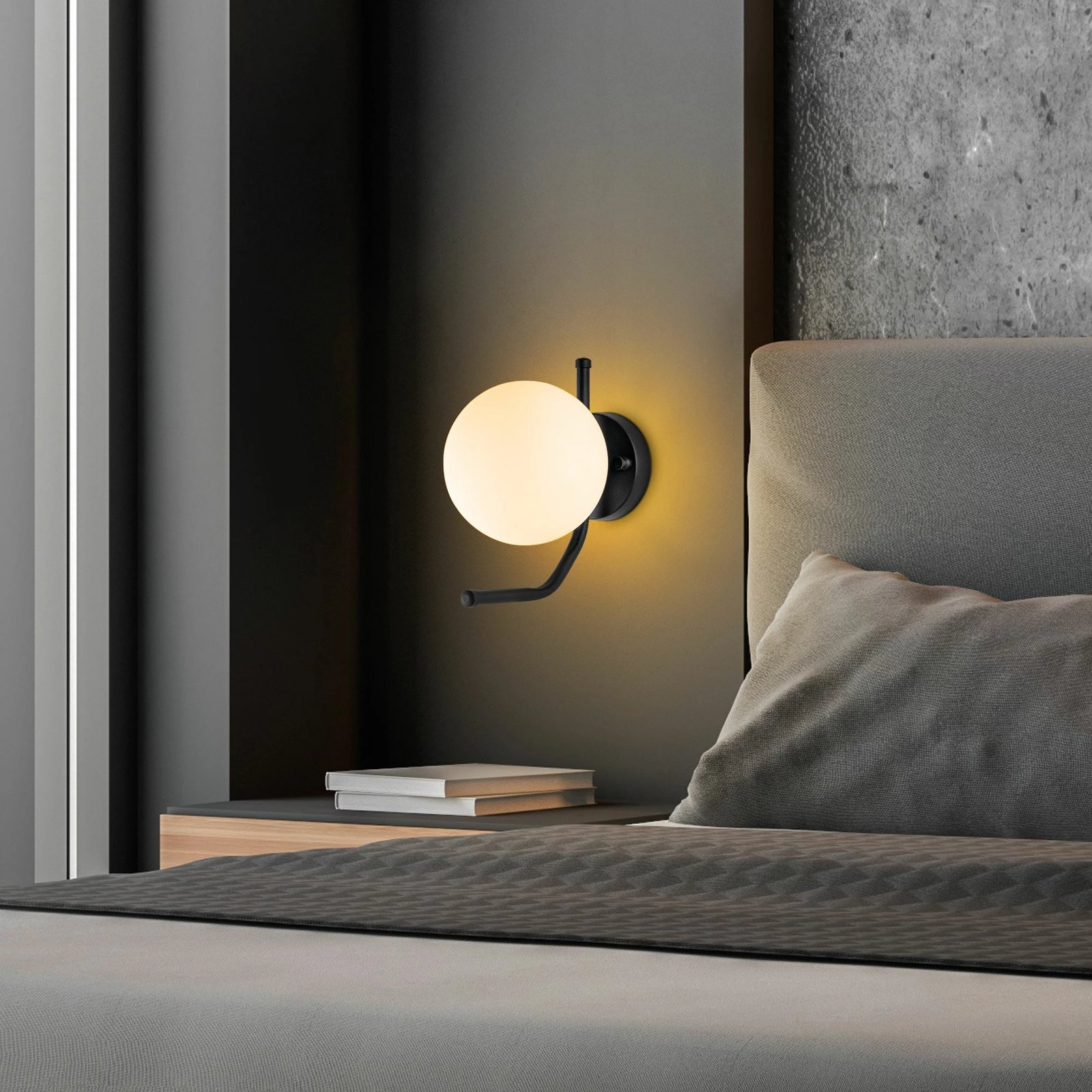 Llambë muri Opviq, Faruk - 13727, ngjyrë e zezë Llambë muri Opviq, Faruk - 13727, ngjyrë e zezë