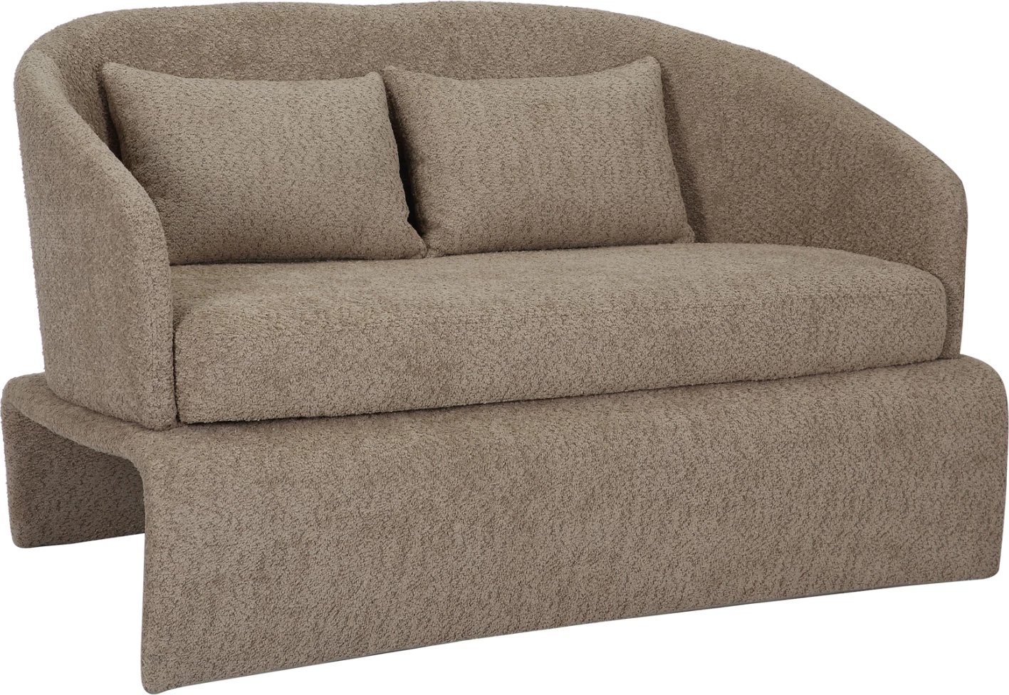 Divan 2-vendësh BEVY2 FH9678.03, ngjyrë bezhë, kornizë metalike, 128x72x74H cm