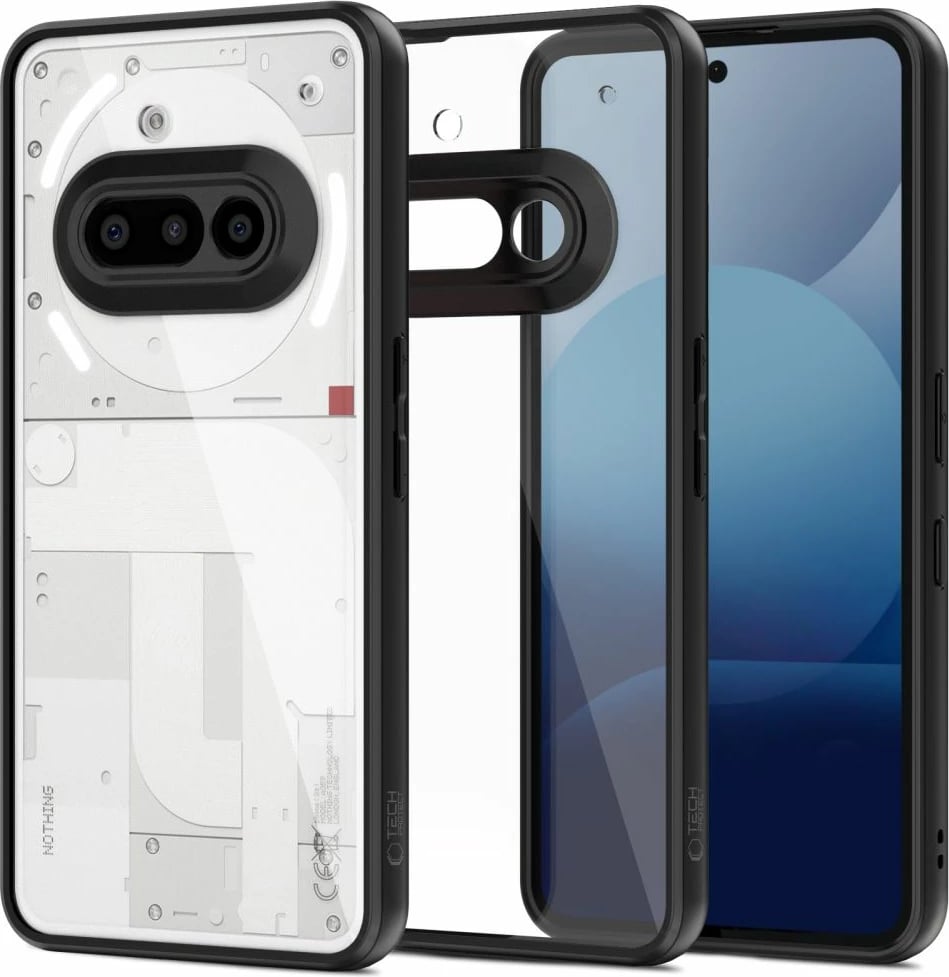 Mbështjellës Tech-Protect MagMat për Nothing Phone 3A, Transparent/Black