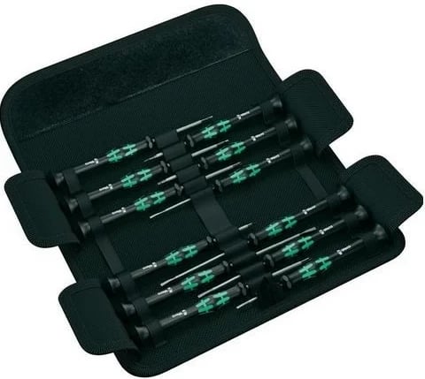 Set kaçavidash manuale Wera 05073675001, 8 copë, me dorezë plastike, në kuti, Jeshile/Zi
