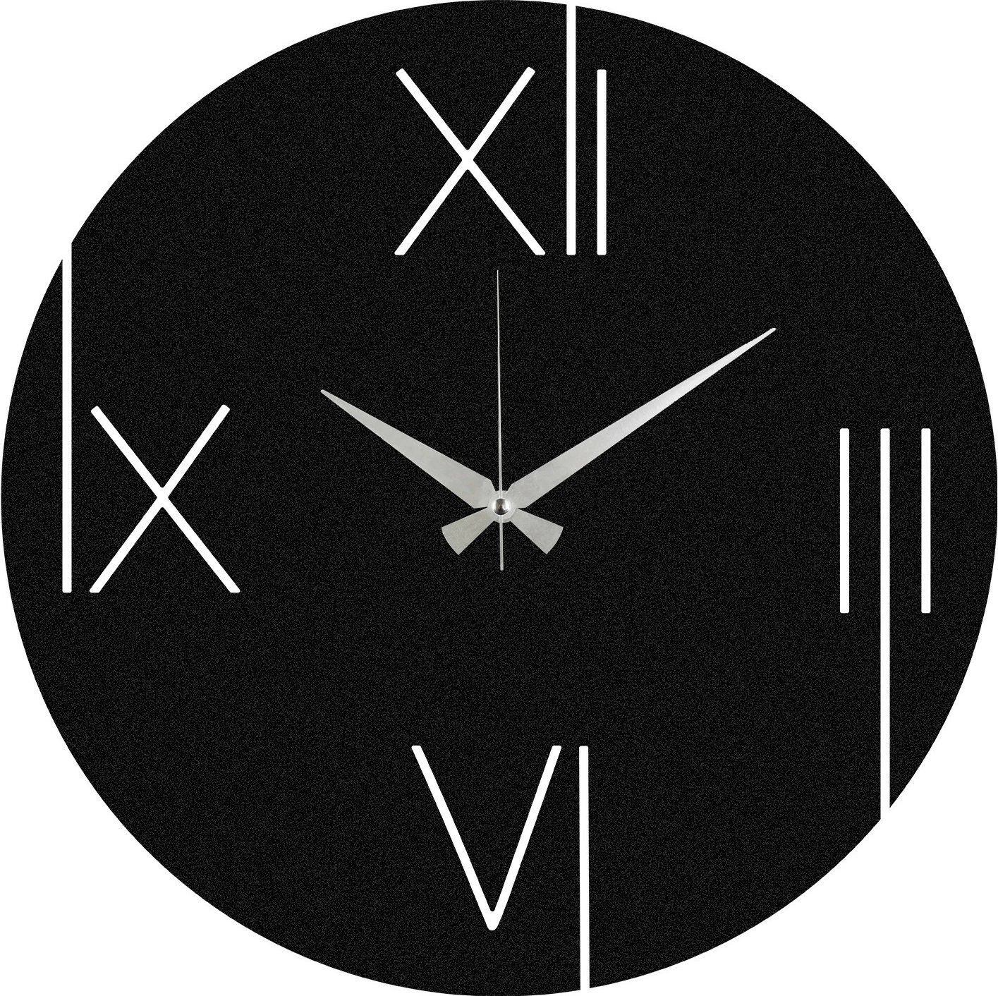 Orë muri dekorative metalike Wallity, e zezë, 48x48cm