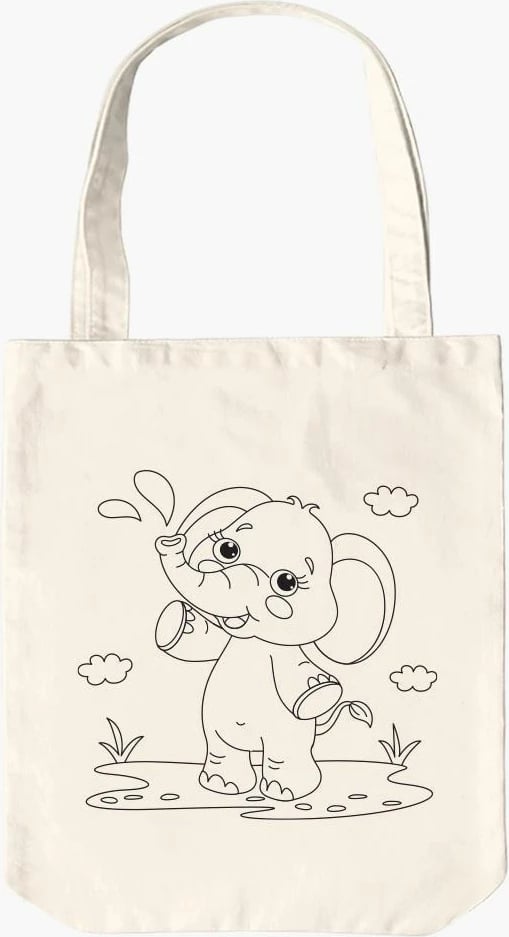 Set çantash tote për ngjyrosje, Zoozie Bags, 0484, krem, 18x25cm (10 copë)