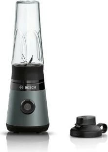 Blender tavoline mini, Bosch, MMB2111S, 0.6 L, 450 W, shishe ToGo, e zezë/argjendtë
