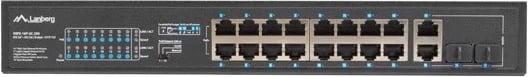 Switch LANBERG RSFE-16P-2C-250, 16 porte, për kabinetë, pa menaxhim