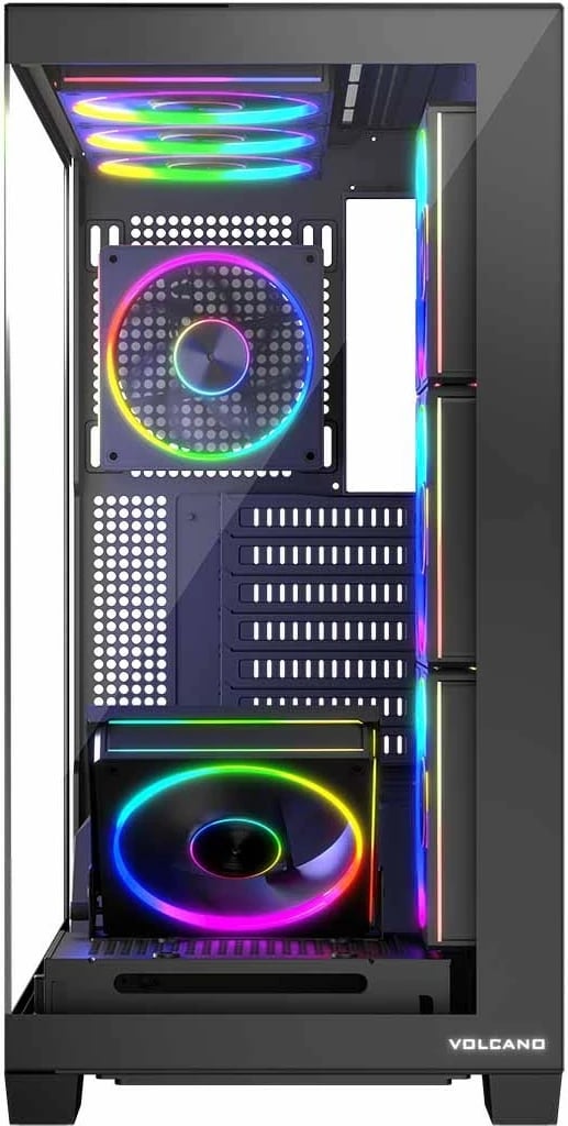 Kasë MODECOM STELLAR 8F ARGB, Midi Tower, e zezë Kasë MODECOM STELLAR 8F ARGB, Midi Tower, e zezë