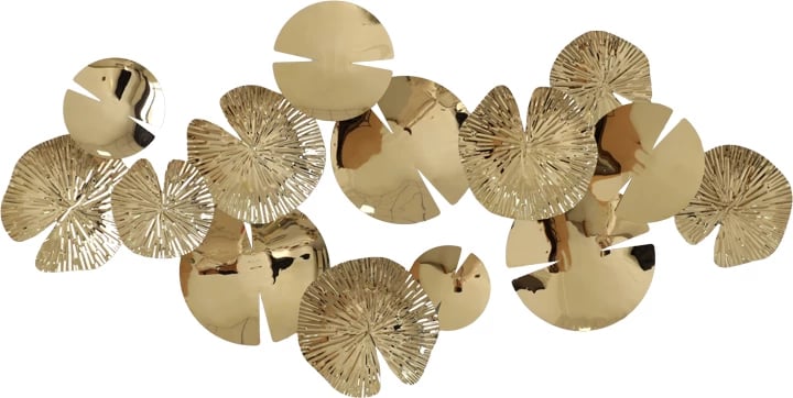 Dekor muri zambak metali Inart ngjyrë ari 130x64,5x6