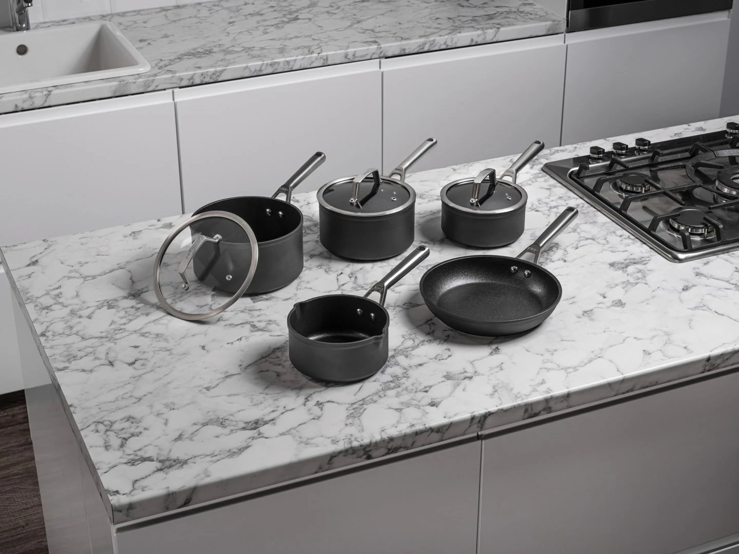 Set tenxheresh e tiganësh NINJA Foodi ZEROSTICK C35000EU, 5 copë, gri