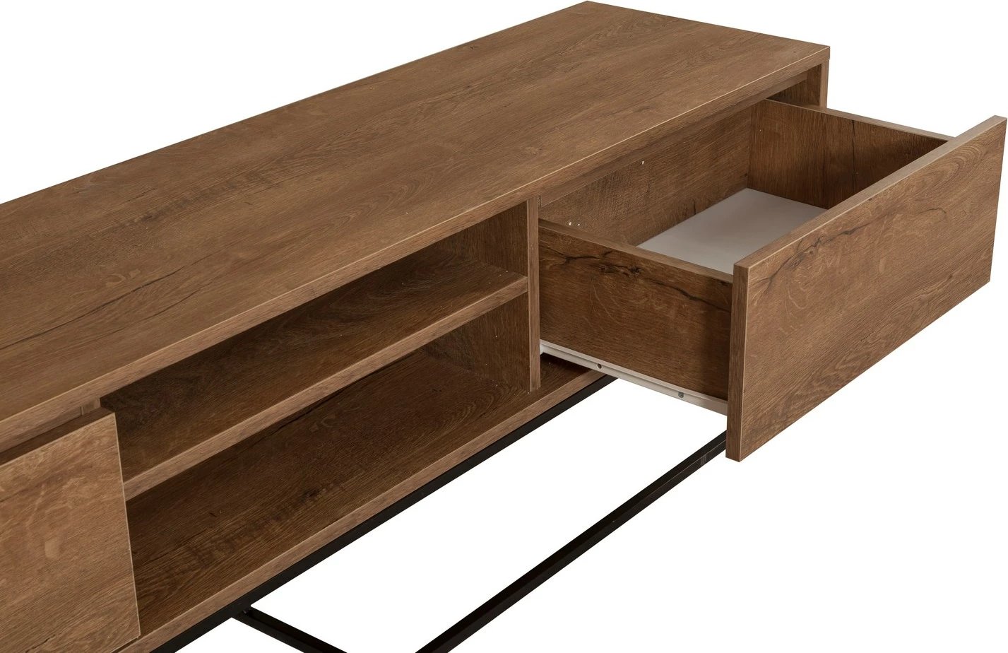 Set mobiljesh për dhomë dite Skye Decor, Laxus Takım 7, ngjyrë arrë dhe e zezë