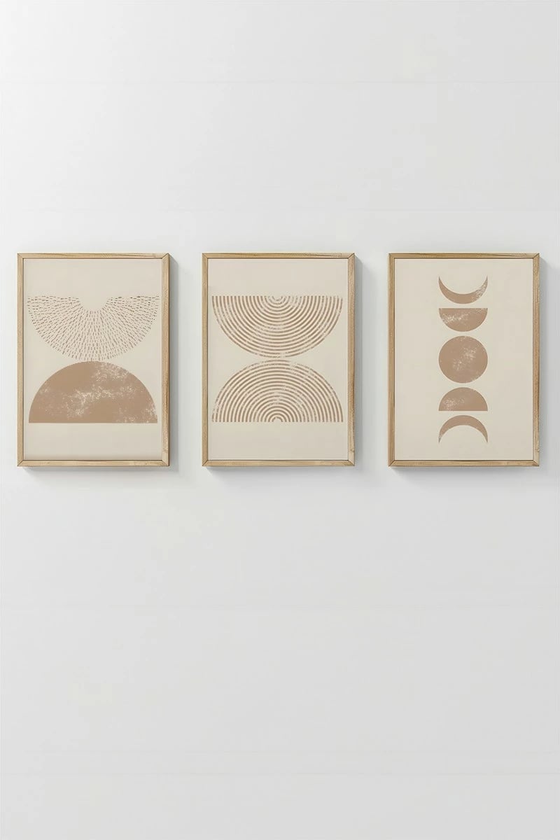 Pikturë dekorative me kornizë (3 copë), Wallity, 3Dartsohoset28