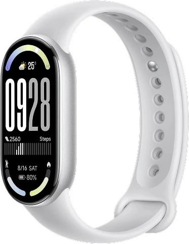 Smart band Xiaomi Smart Band 10 Glacier Silver, 1.72" AMOLED, argjend