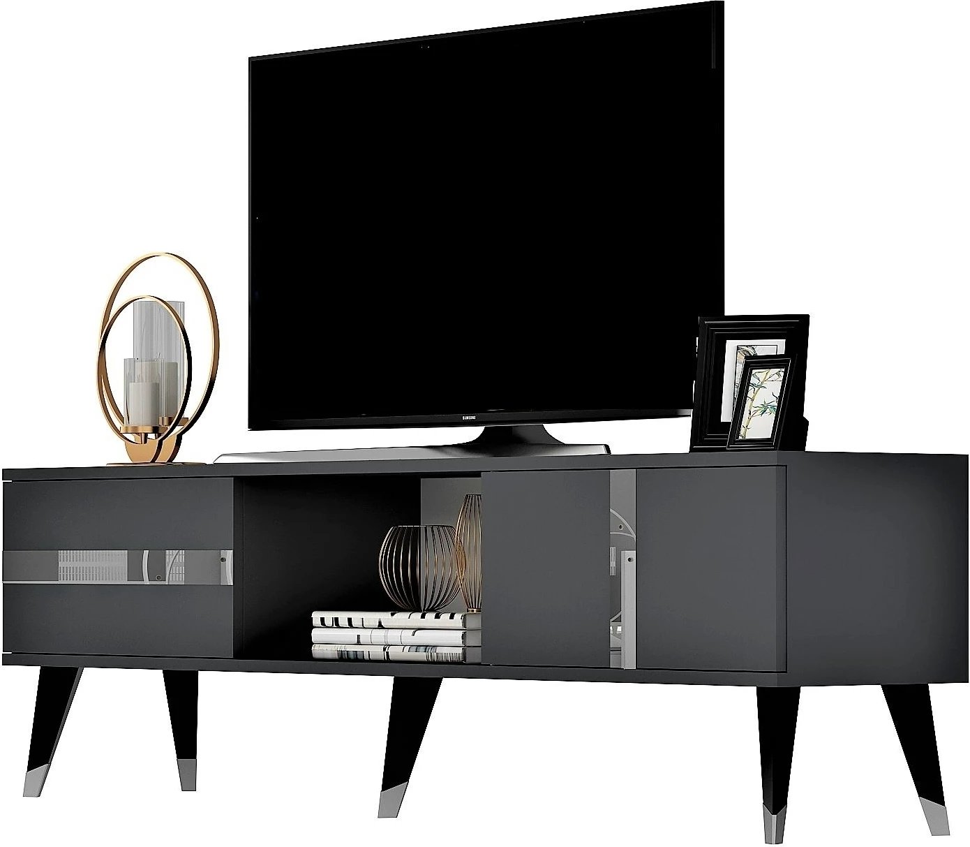 Komodë TV Hanah Home, Vania, antracit, argjend