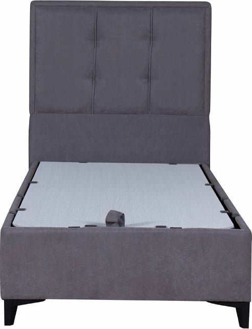 Krevat me hapësirë për depo, ngjyrë gri, 90x200cm, 207x97x115