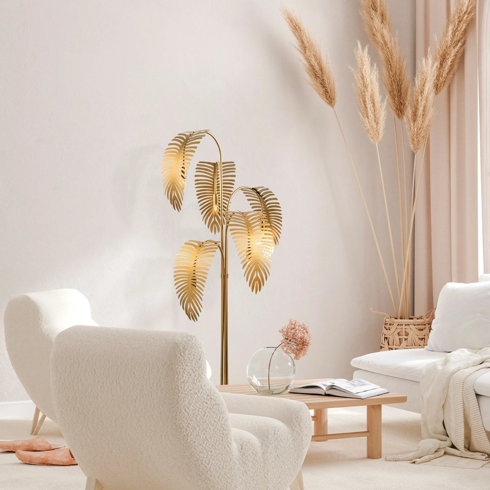 Llambë dyshemeje Opviq, Palm 13925, ngjyrë ari