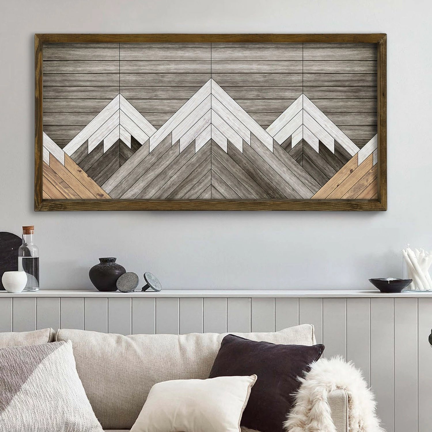 Pikturë dekorative me kornizë MDF, shumëngjyrëshe, TAH035, 120x60cm