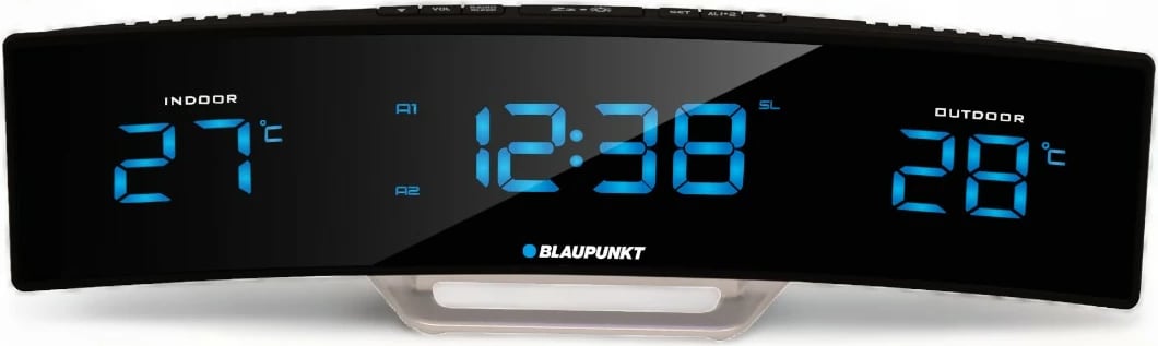 Radio me Orë dhe Matje të Temperatures Brenda/Jashtë BLAUPUNKT CR12BK