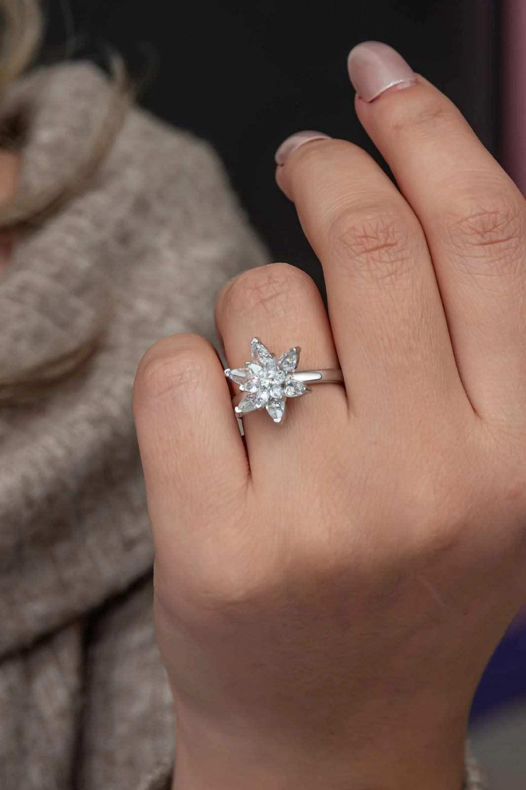 Unazë argjendi Jumeon, NRZ999413, e rregullueshme, gur zirkon