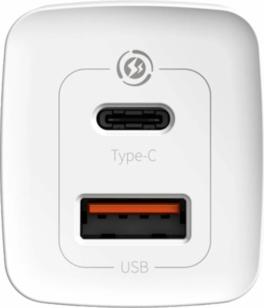 Karikues udhëtimi Baseus GaN2 Lite 65W, USB-C + USB-A, i bardhë