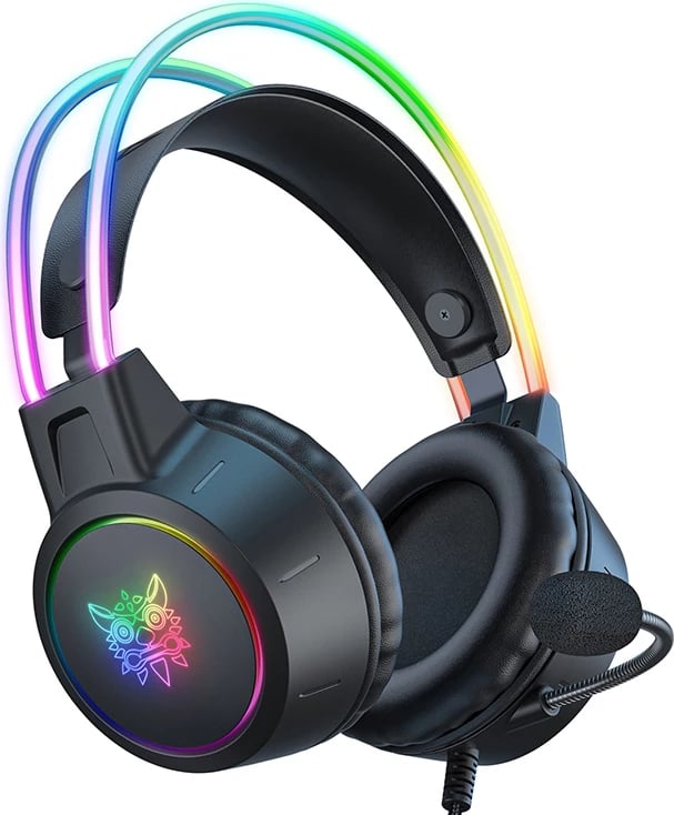 Kufje gaming ONIKUMA x15 PRO me mikrofon, RGB, të zeza