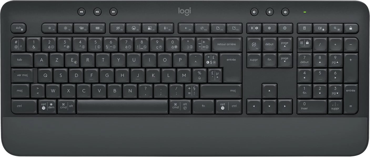 Tastierë Logitech SIGNATURE K650, Wireless, Bluetooth, Membranë, AZERTY, Grafit