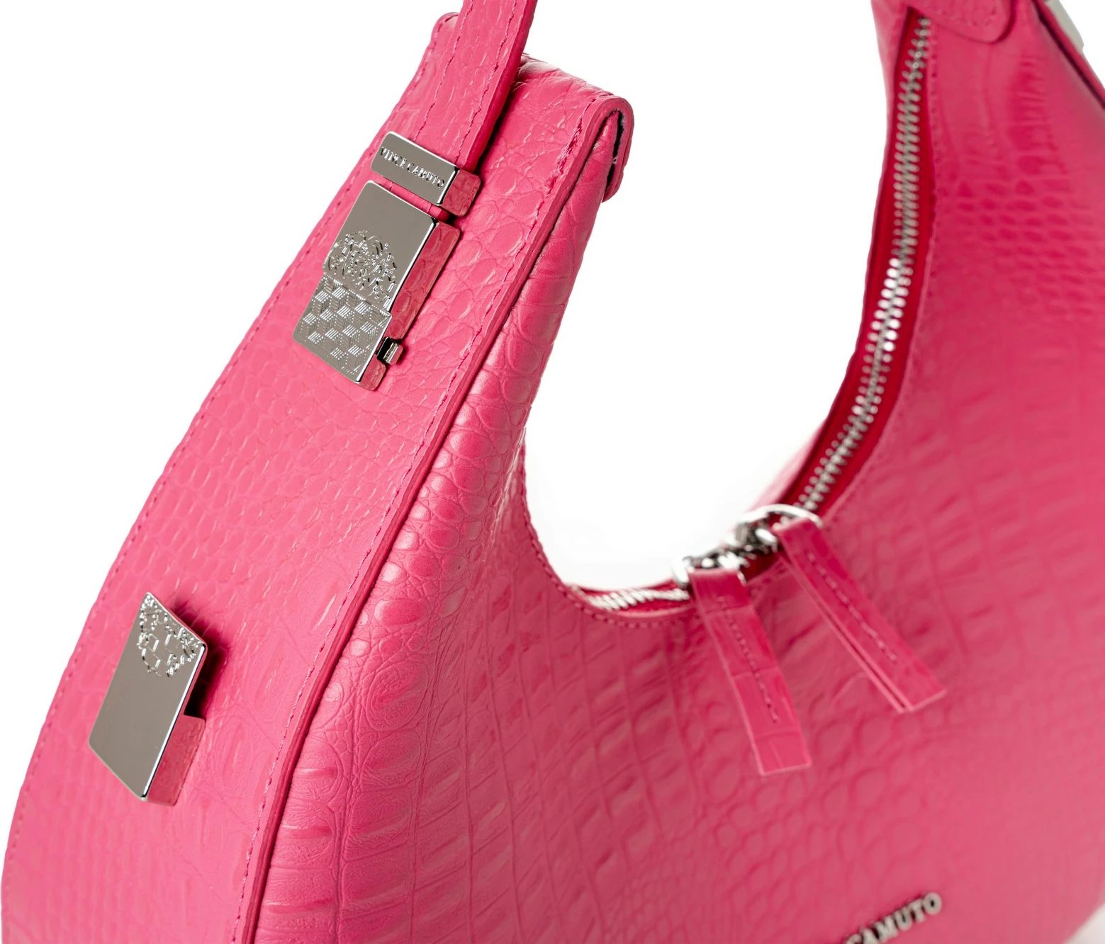 Çantë krahu Vince Camuto, Riviera - Croco Fuchsia