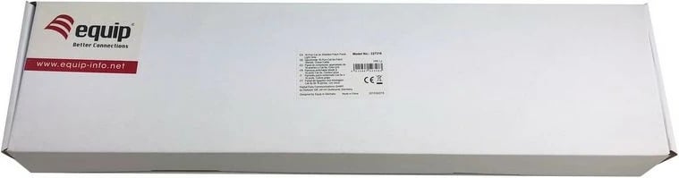 Patch panel EQUIP 327316, 16 porta, Cat5e, 1U, rackmount, ngjyrë gri