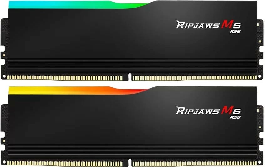 RAM Memorje G.SKILL Trident M5 RGB, 32GB (2x16GB), DDR5, 6400MHz, CL32, e zezë, set