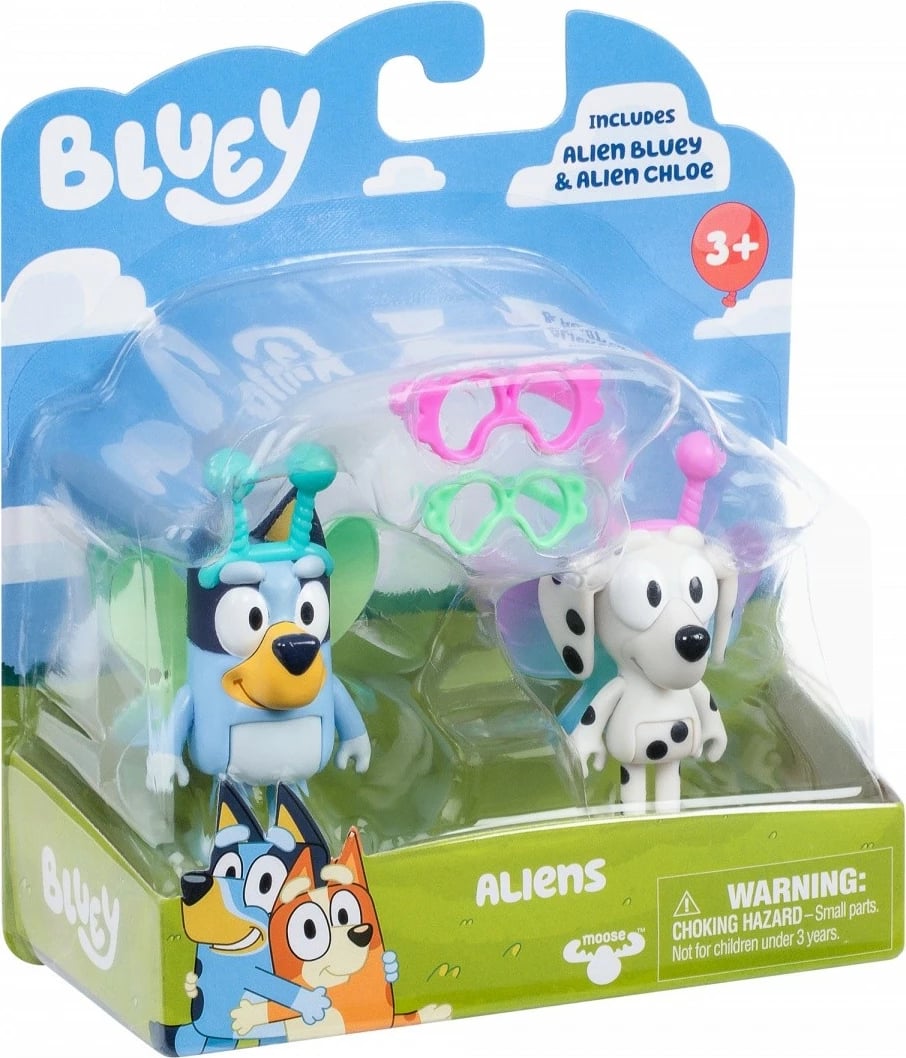 Set figurina Bluey Tm Toys BLU17617 Baby Bluey dhe Chloe, plastikë, 2 copë