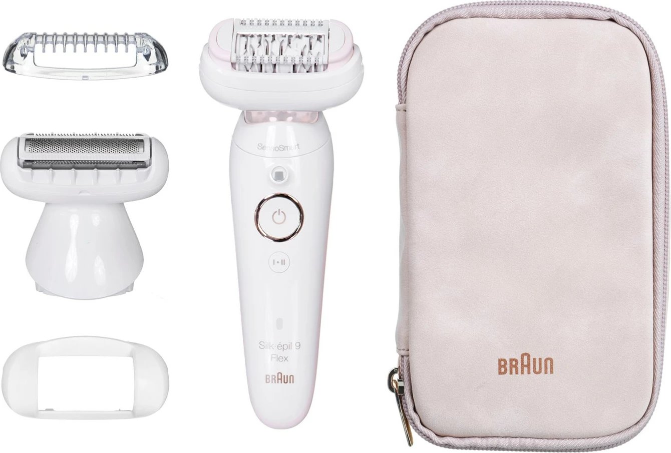 Depilator Braun Silk-épil 9 Flex 9002, 40 piskatore, i bardhë