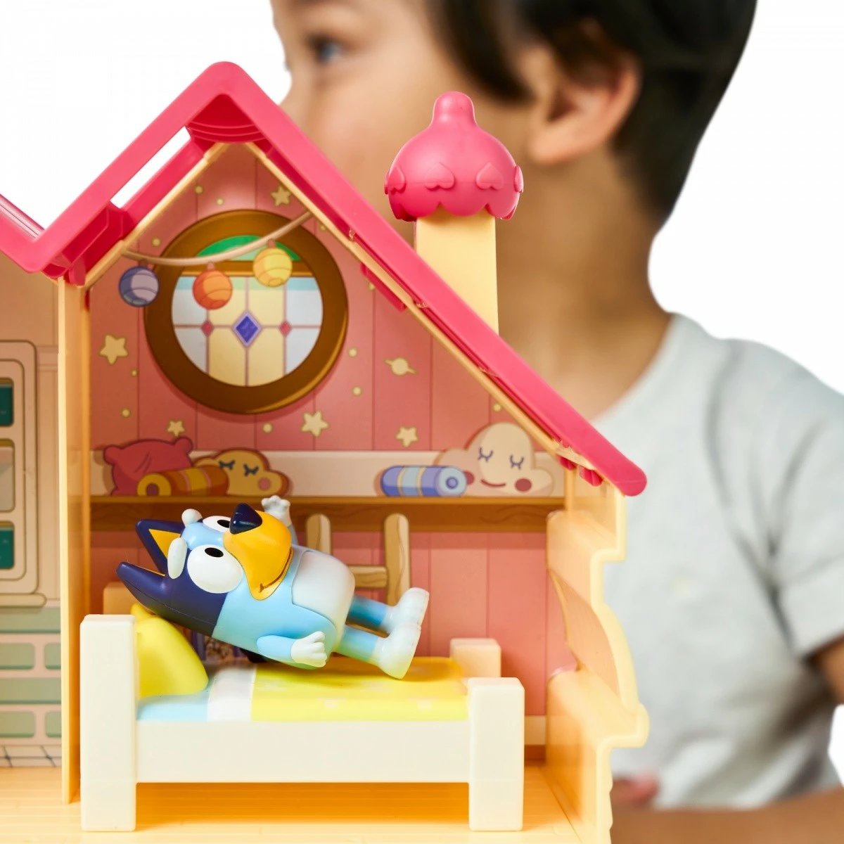 Set lodrash Bluey Mini Family House me figurë dhe aksesorë, Tm Toys