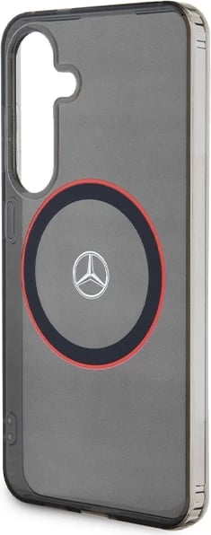 Mbështjellës Mercedes Double Layer W Red MagSafe për Samsung Galaxy S24, i zi