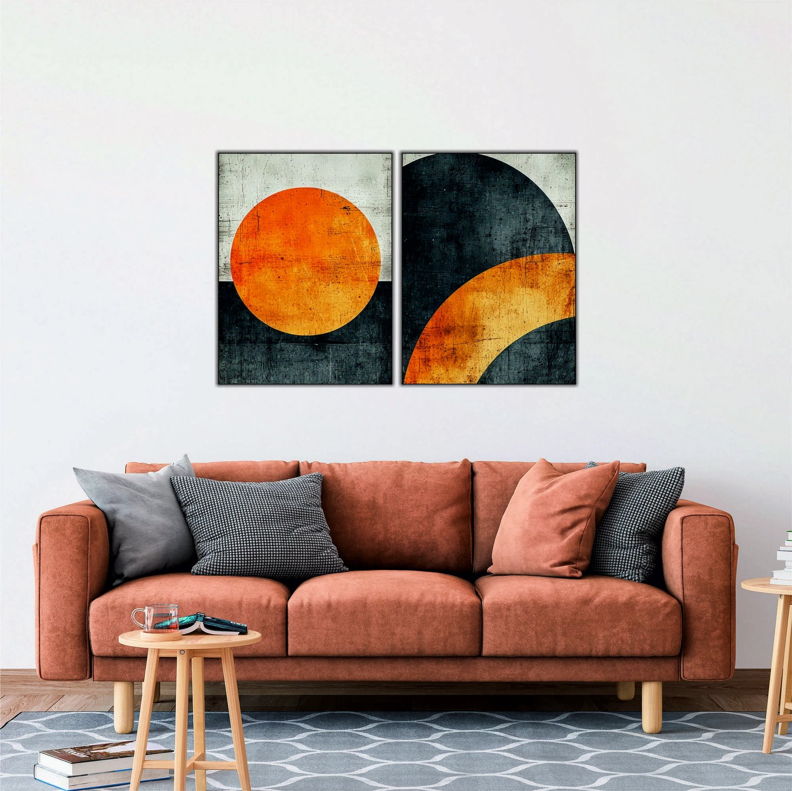 Pikturë dekorative MDF (2 copë), Wallity, shumëngjyrëshe, 40x60 cm