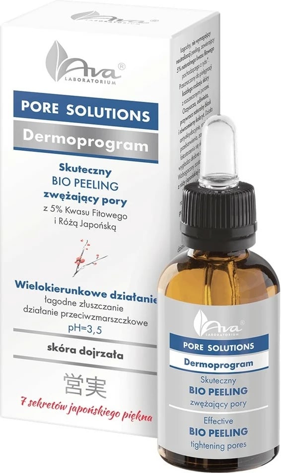 Peeling për fytyrë Ava Laboratorium Pore Solutions Effective Bio Peeling për femra, 30ml