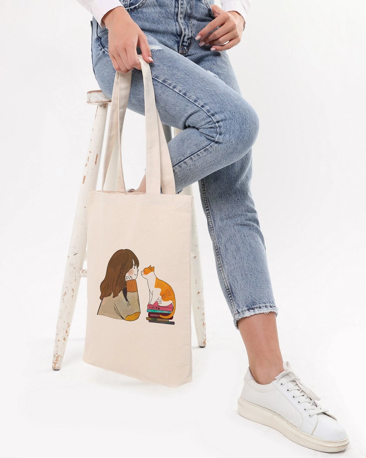 Çantë Tote Zoozie Bags, krem, 1160