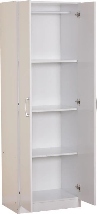 Dollap dy dyer Jonar ngjyrë e bardhë melamine 60x42x180cm