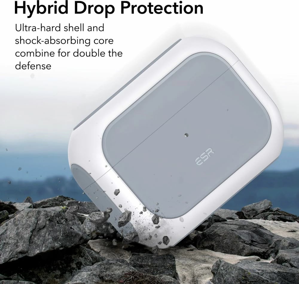 Mbështjellës ESR Orbit HaloLock me MagSafe për Apple AirPods Pro/Pro 2, Bardhë