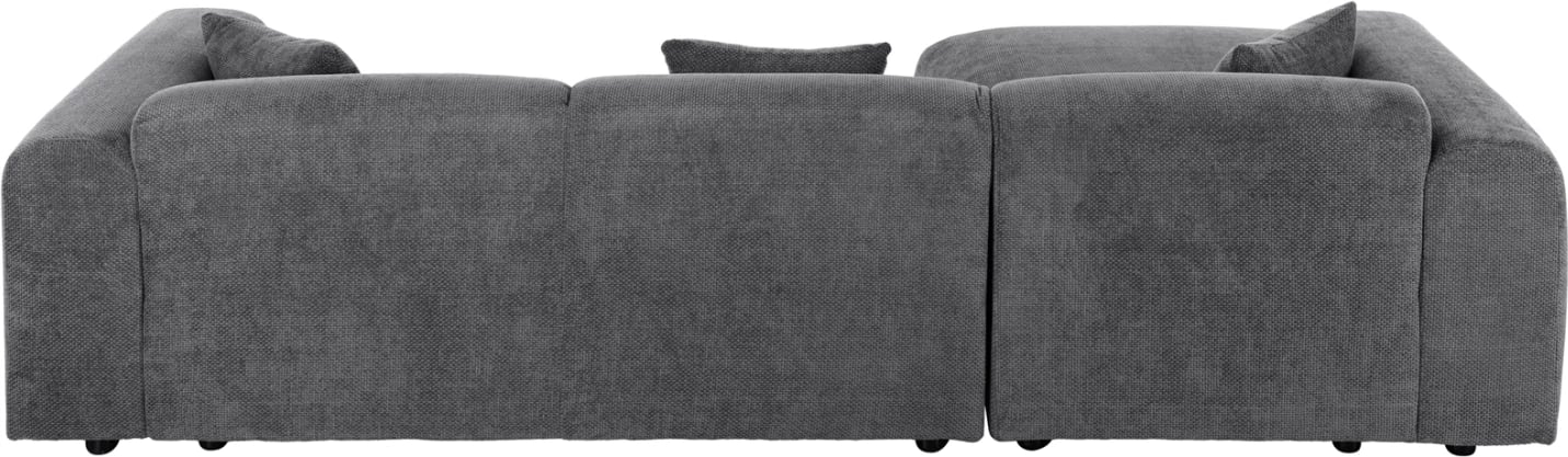 Divan qoshe, BRICKEN FH3275.04L, pëlhurë antracit, 110-282x98-160x72H cm