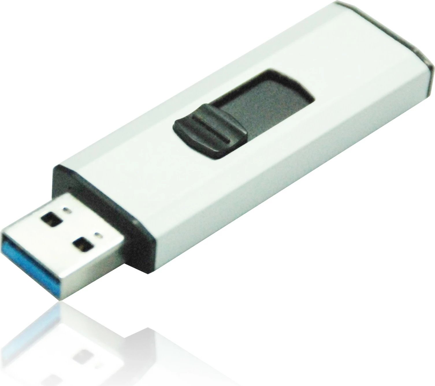 USB stick MediaRange MR919, 256GB, USB 3.2, slide, zi/argjendtë