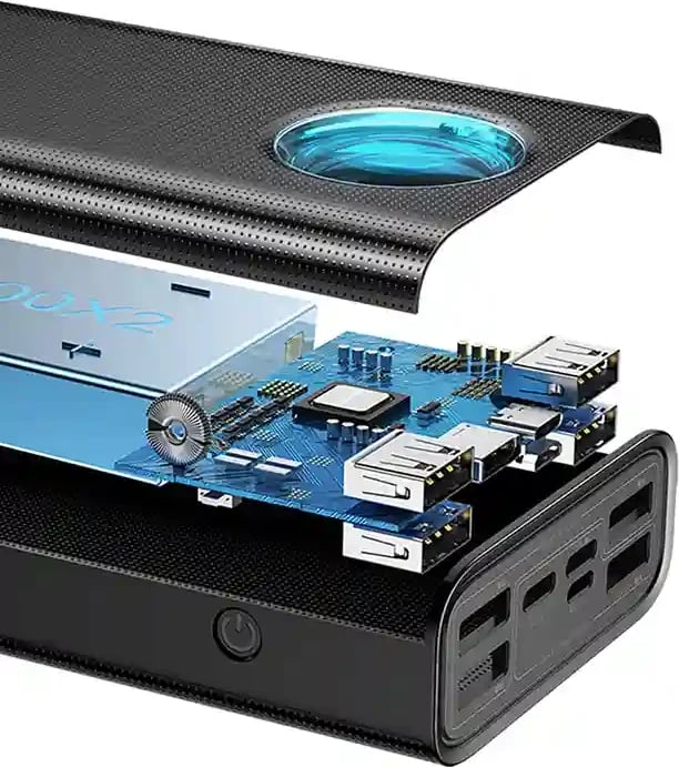 Powerbank Baseus Amblight 30000mAh, 65W, 4xUSB, USB-C, e zezë