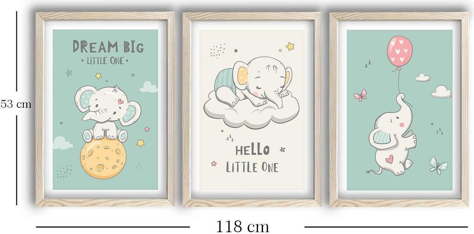 Pikturë dekorative me kornizë MDF (3 pjesë), Wallity, 3P3853KCT-001