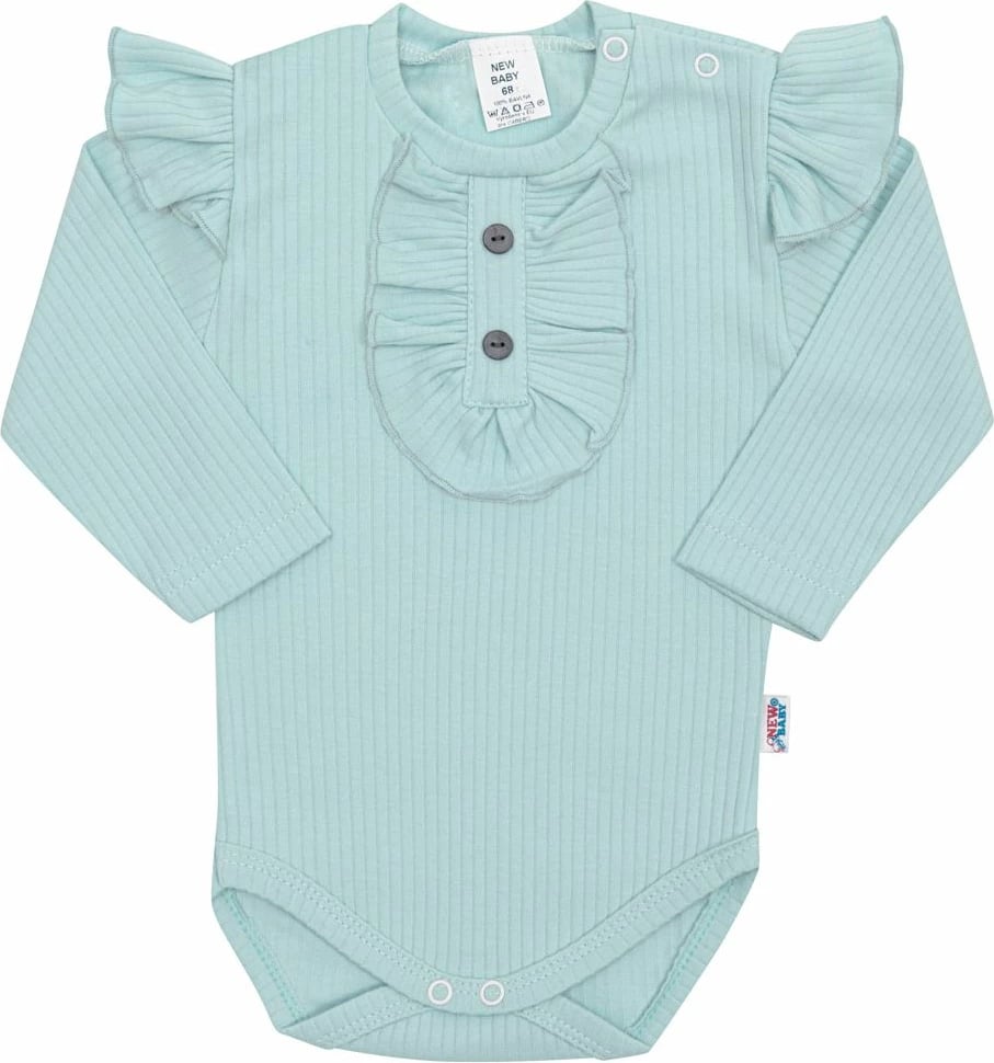 body bebe, New Baby, Stripes, mëngë të gjata, pambuk 100%, madhësi 80 (9-12m), për vajza, blu