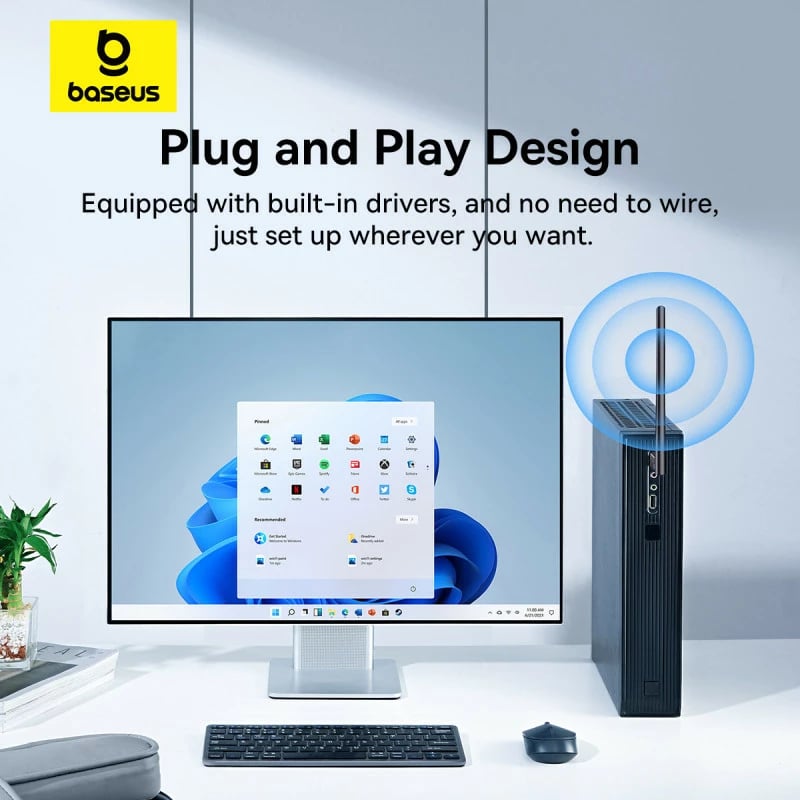 Kartelë rrjeti USB Baseus BS-OH171, 150Mb/s, me antenë të jashtme, e zezë